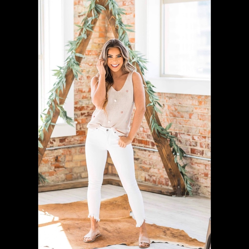 New White Geneva Kancan Ankle Skinny Jeans